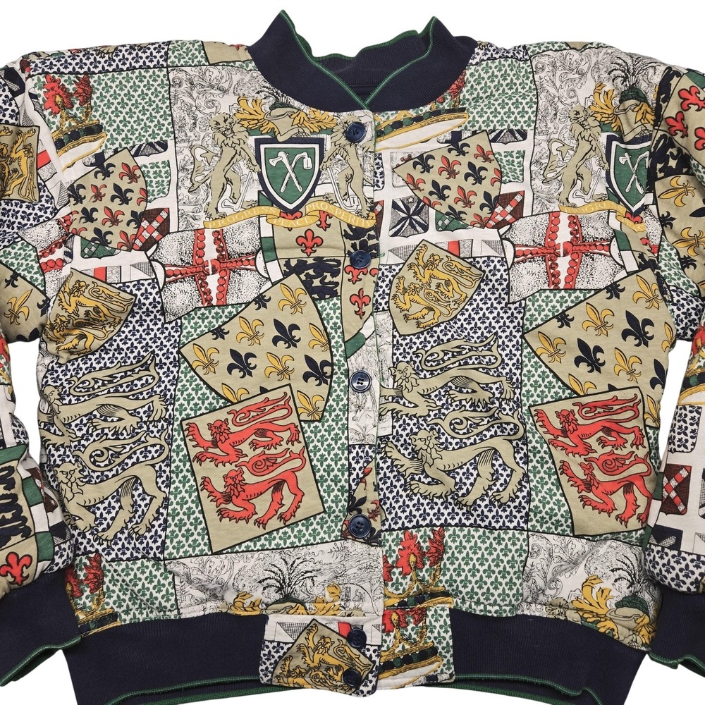 LYSESPENARD Vintage Jacket Reversible Large Multicolor Cotton Bomber Embroidered